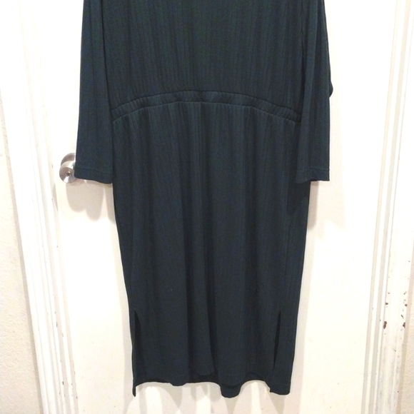 Old Navy Women's Green Ribbed Mock Neck Long Sleeve Knit Midi Dress Sz 2X-Casual - Picture 6 of 6